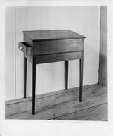 SA0621 - Photograph shows a small desk given to Sister Grace Dahm (1875-1958) of the Watervliet, NY Shaker village. Identified on the back., Winterthur Shaker Photograph and Post Card Collection 1851 to 1921c